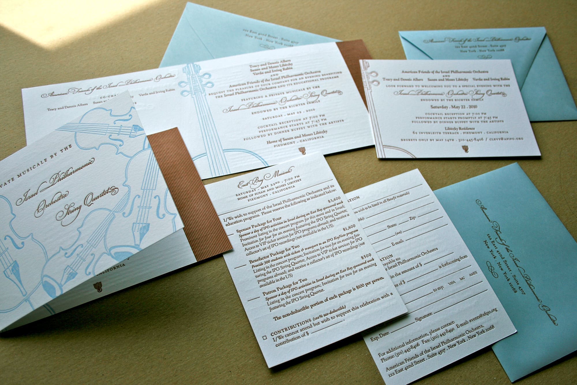 AFIPO 2010 String Quartet Invitation Set