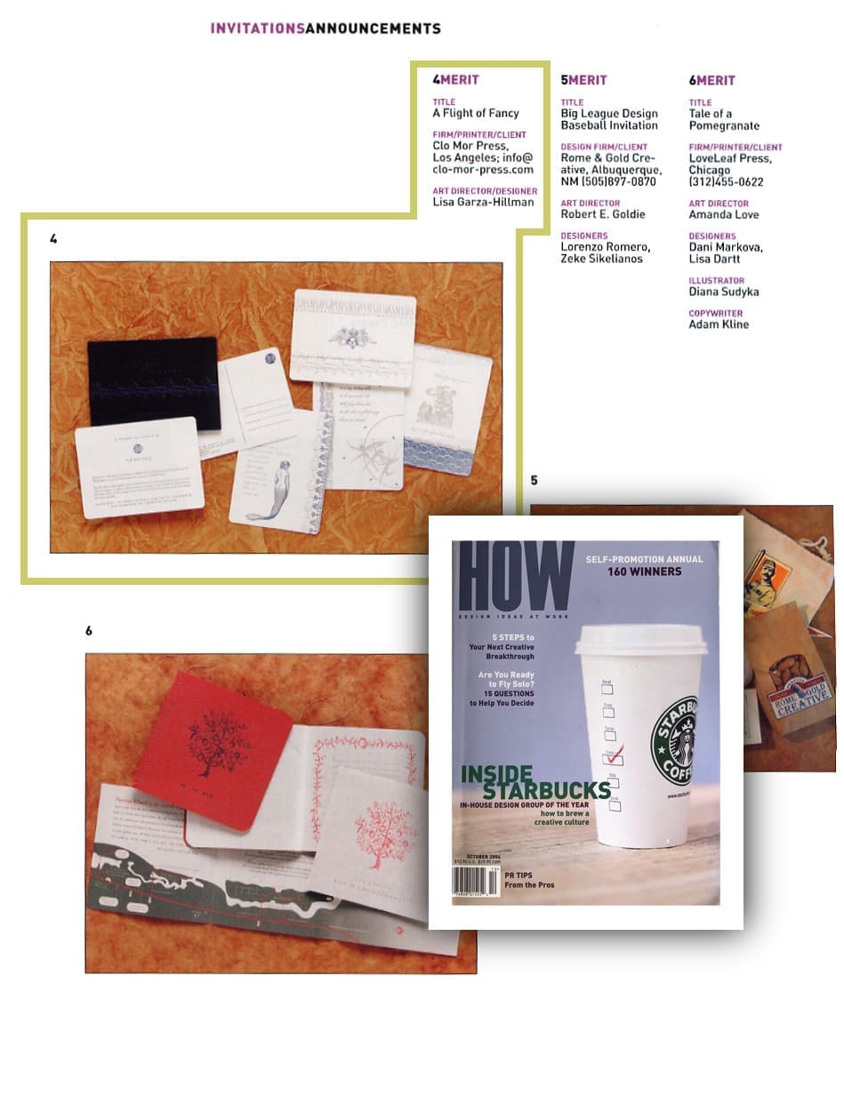 HOW magazine’s 2004 Self-Promotion Annual Clo Mor Press Honorable Mention