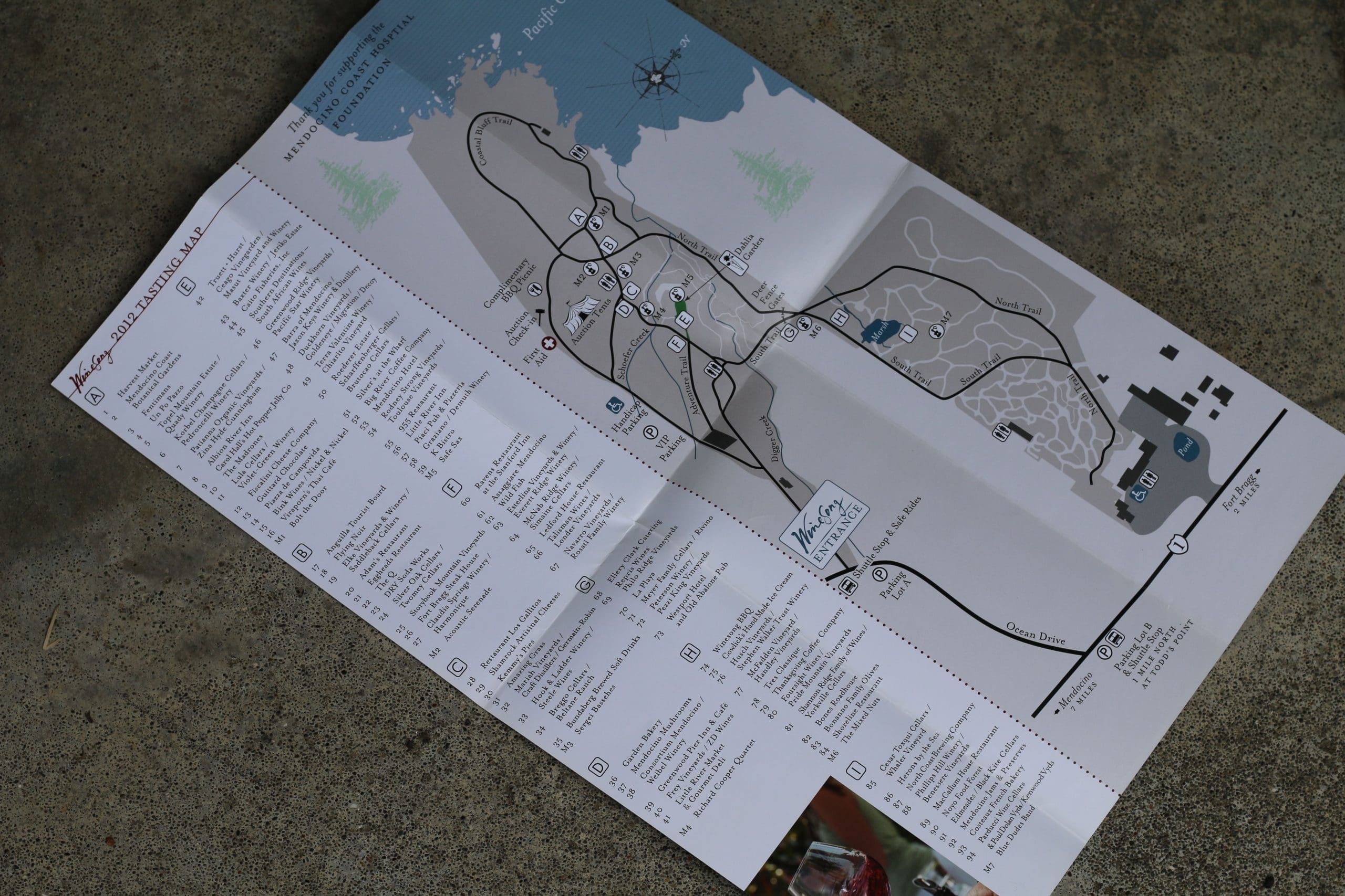 Winesong Tasting Map